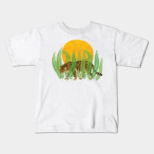 Big cat - leopard and ferns Kids T-Shirt